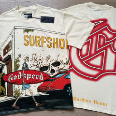 Surfing Skull G Logo Beige Short-sleeved T-shirt 29047323