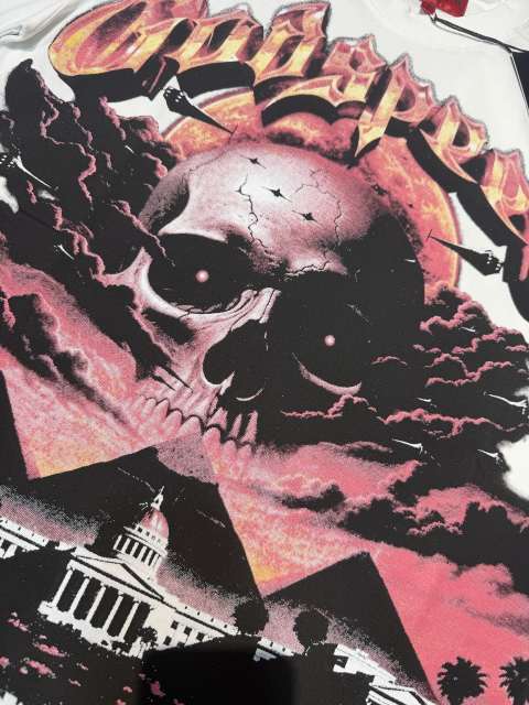 Sunset Pyramid Skeleton G  branded white short-sleeved T-shirt 29051312