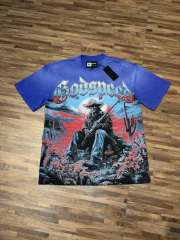 Western cowboy skull rhinestone black vintage short-sleeved T-shirt 29047333