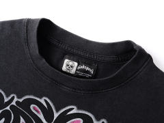 Flying saucer UFO black vintage short-sleeved T-shirt  29047327