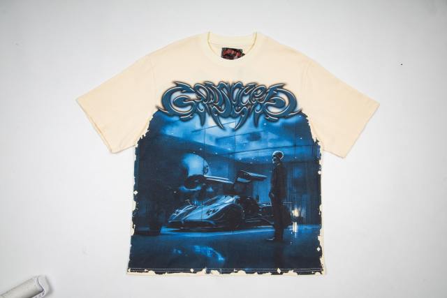 Blues Skeleton Pagani Sportscar Beige Short-sleeved T-shirt 2 colors 29051264