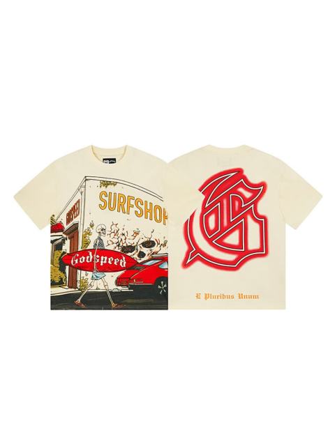 Surfing Skull G Logo Beige Short-sleeved T-shirt 29047323