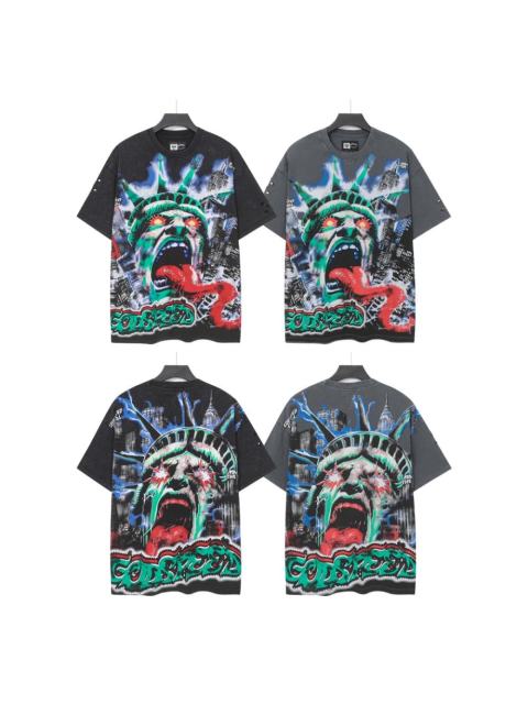 Raging Mutation: Statue of Liberty Black Vintage Short-Sleeve T-Shirt  29051374