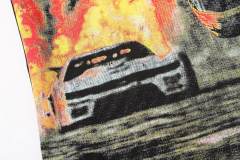 Flame Racing Driver Skull Vintage Black Short-Sleeve T-Shirt 29052456