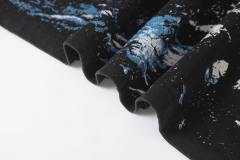 Moonlit Forest Wolf Knight Harley Davidson Motorcycle Black Distressed T-Shirt 29051361