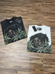 Reggae character G logo black short-sleeved T-shirt 29047424