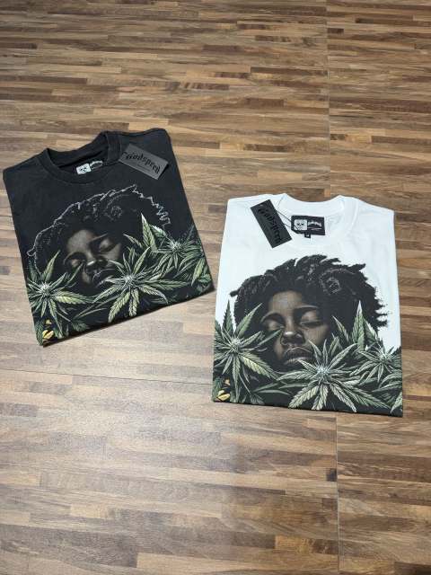 Reggae character G logo black short-sleeved T-shirt 29047424