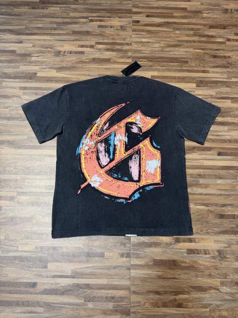 Miami Sports Car G Black Distressed Short-sleeved T-shirt 29047441