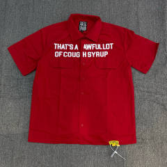 That's A Awful Lot of Cough Syrup American-style Short-Sleeve Work Shirt