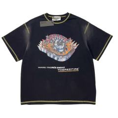 Satoshi Nakamoto Color Contrast Stitching Layered T-shirt