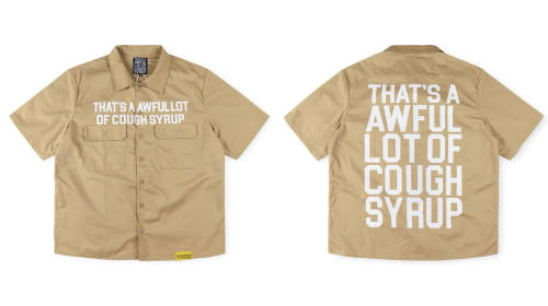 That's A Awful Lot of Cough Syrup American-style Short-Sleeve Work Shirt