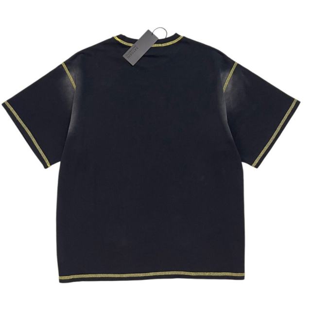 Satoshi Nakamoto Color Contrast Stitching Layered T-shirt