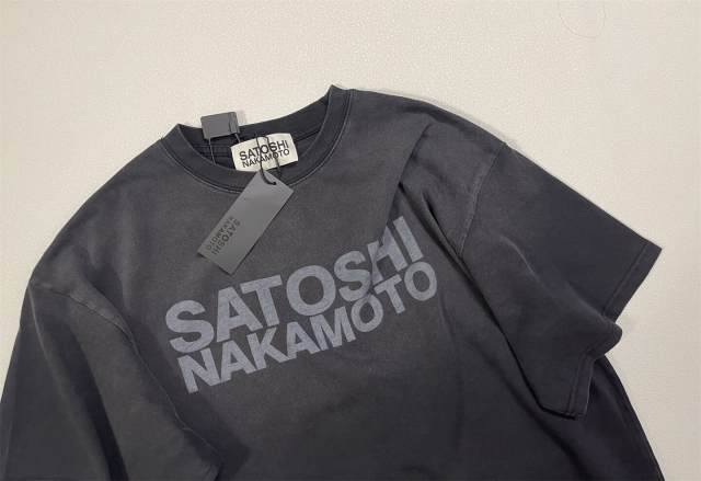 SATOSHI NAKAMOTO Wash Basic Tee