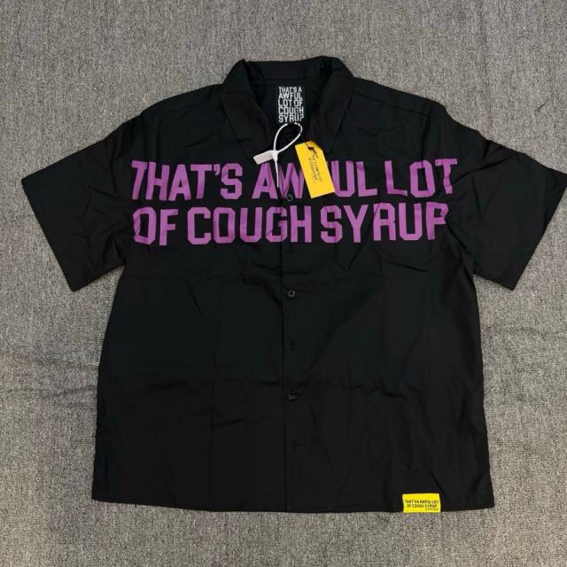 1:1 Top Quality That's A Awful Lot of Cough Syrup American-style Short-Sleeve Work Shirt