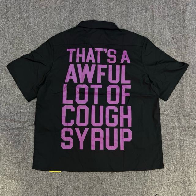 1:1 Top Quality That's A Awful Lot of Cough Syrup American-style Short-Sleeve Work Shirt