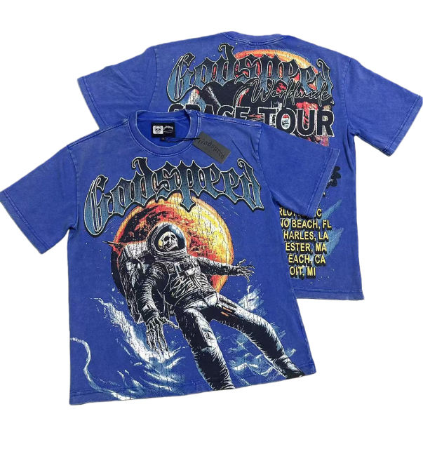 Astronaut Planet Print Washed Version Tee 3 colors 28694025