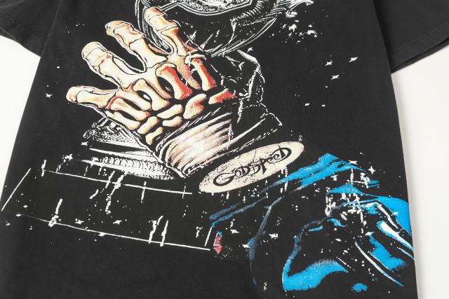 Skeleton Racer Trophy Print Washed Version Tee 2 colors 28696499