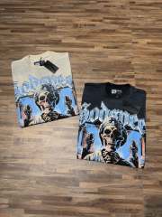 Vintage dark skeleton surgical print ripped and worn T-shirt  29035244
