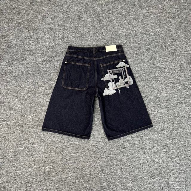 Derschutze Embroidery Denim Shorts