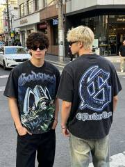 Spacecraft print vintage washed short sleeve 29033349