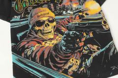 Luxury Car Skeleton Gun Print Washed Version Tee 2 colors 28696500