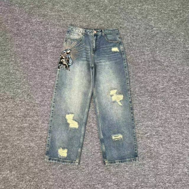 Derschutze Awakening V2 Loose Straight Ripped Denim Jeans
