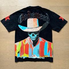 Godspeed Skull Shark Print Tee