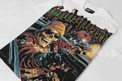 Luxury Car Skeleton Gun Print Washed Version Tee 2 colors 28696500
