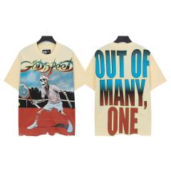 Skeleton Tennis Player Print Washed Version Tee 2 colors 28696497