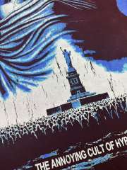 Masked Statue of Liberty Print Washed Version Tee 3 colors 28694019