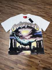 Vintage, laid-back, and free-spirited Goddess gradient letter print T-shirt 29035201