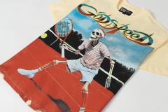 Skeleton Tennis Player Print Washed Version Tee 2 colors 28696497