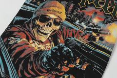 Luxury Car Skeleton Gun Print Washed Version Tee 2 colors 28696500