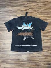Western cowboy skull guitar vintage washed double-sided printed T-shirt 29038247
