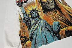 Statue of Liberty Print Washed Version Long Sleeve T-Shirt 2 colors 28691922