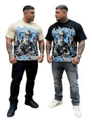 Vintage dark skeleton surgical print ripped and worn T-shirt  29035244