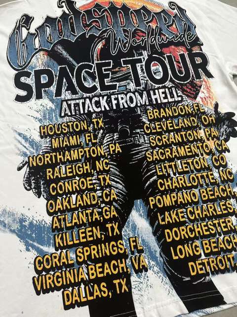 Astronaut Planet Print Washed Version Tee 3 colors 28694025