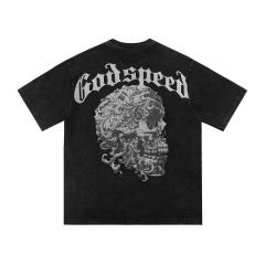 Godspeed Skull Shark Print Tee