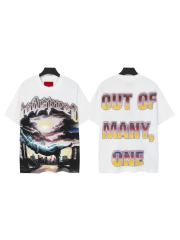 Vintage, laid-back, and free-spirited Goddess gradient letter print T-shirt 29035201