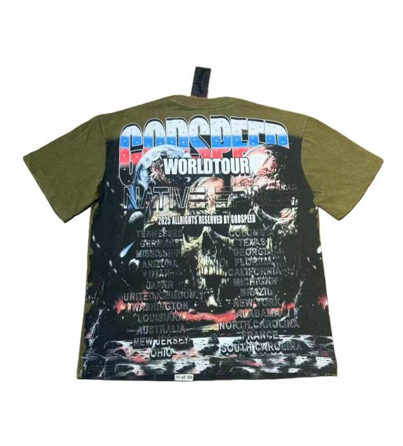 Skeleton World Tour Print Washed Version Tee 2 colors 28696496