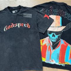 Godspeed Skull Shark Print Tee