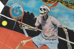 Skeleton Tennis Player Print Washed Version Tee 2 colors 28696497