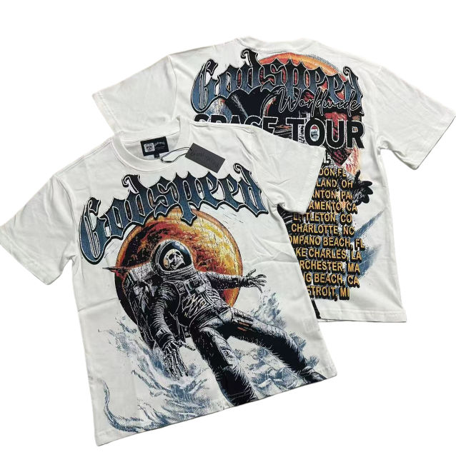 Astronaut Planet Print Washed Version Tee 3 colors 28694025