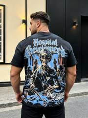 Vintage dark skeleton surgical print ripped and worn T-shirt  29035244