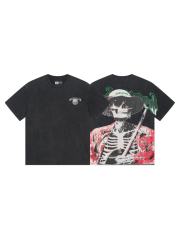 Vintage Hawaiian vacation T-shirt with distressed skull print 29044601