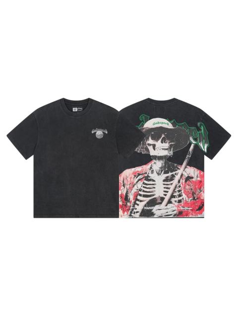 Vintage Hawaiian vacation T-shirt with distressed skull print 29044601