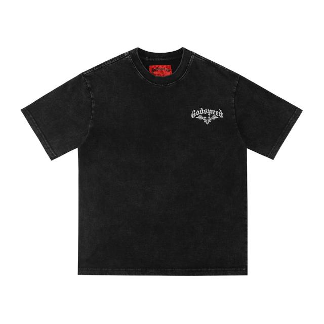 Godspeed Skull Shark Print Tee