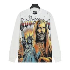 Statue of Liberty Print Washed Version Long Sleeve T-Shirt 2 colors 28691922