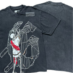 Godspeed Skull Repair Building Print Washed Version Tee 2 colors