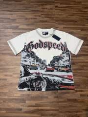 Miami sports car party rhinestone gradient distressed T-shirt 2 colors 29038229